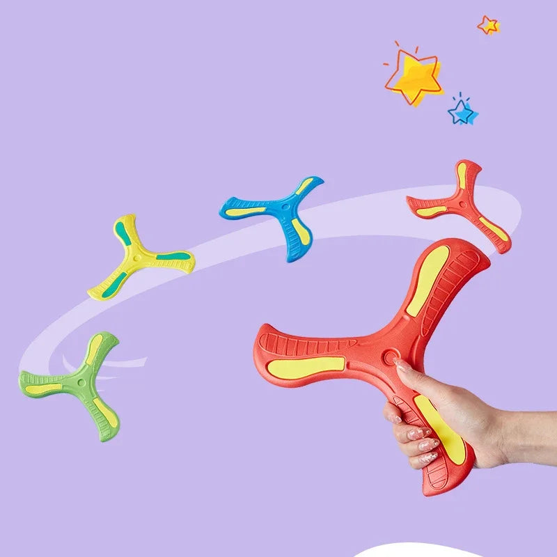 Boomerang Seguro y Suave para Niños de Tres Hojas - Juguete Educativo al Aire Libre, Ideal para Coordinación y Diversión en Familia